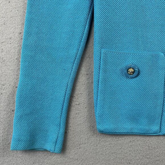 Worldly Things By Styltricot Knit Blazer Jacket Women’s 40 Light Blue Collared‎ - Picture 8 of 16